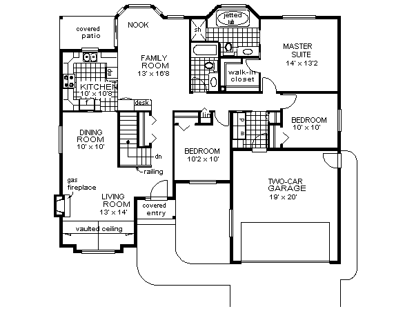 Architectural House Design - Ranch Floor Plan - Main Floor Plan #18-195