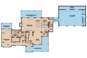 Floor Plan - Main Floor for Farmhouse House Plan #923-117 - 4 bed, 3.5 bath