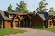 Craftsman Style House Plan - 4 Beds 4 Baths 3231 Sq/Ft Plan #921-25 Exterior 