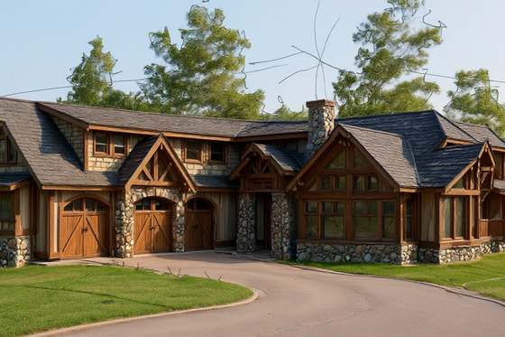 Exterior - Front Elevation for Craftsman House Plan #921-25 - 4 bed, 4 bath