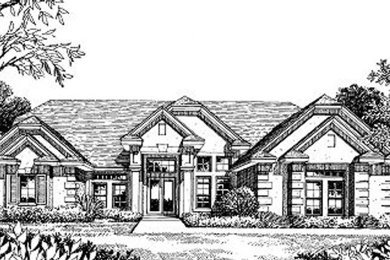 Exterior - Other Elevation for Mediterranean House Plan #417-305 - 4 bed, 3 bath