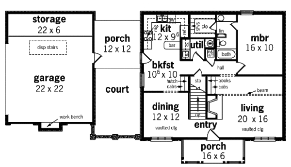 House Plan Design - European Floor Plan - Main Floor Plan #45-319