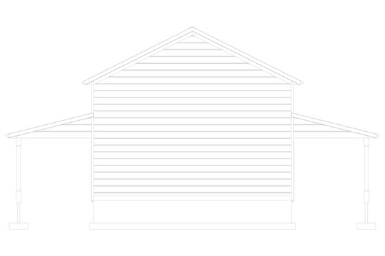 Exterior - Rear Elevation for Traditional House Plan #1060-276, 0 bath