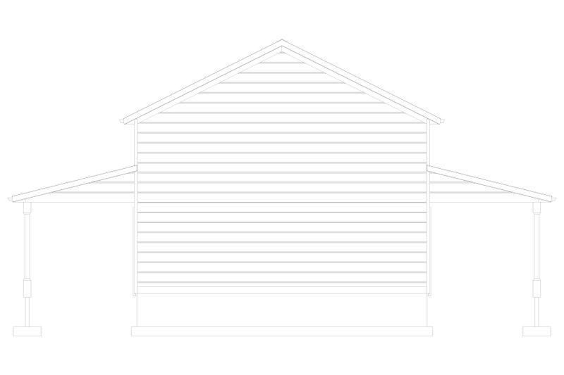 House Blueprint - Exterior - Rear Elevation for Traditional House Plan #1060-276, 0 bath