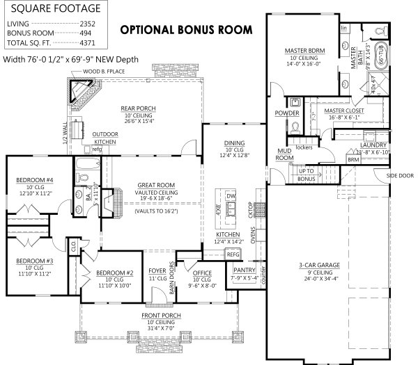 Dream House Plan - Optional Bonus
