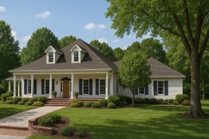 Country Exterior - Front Elevation Plan #17-596