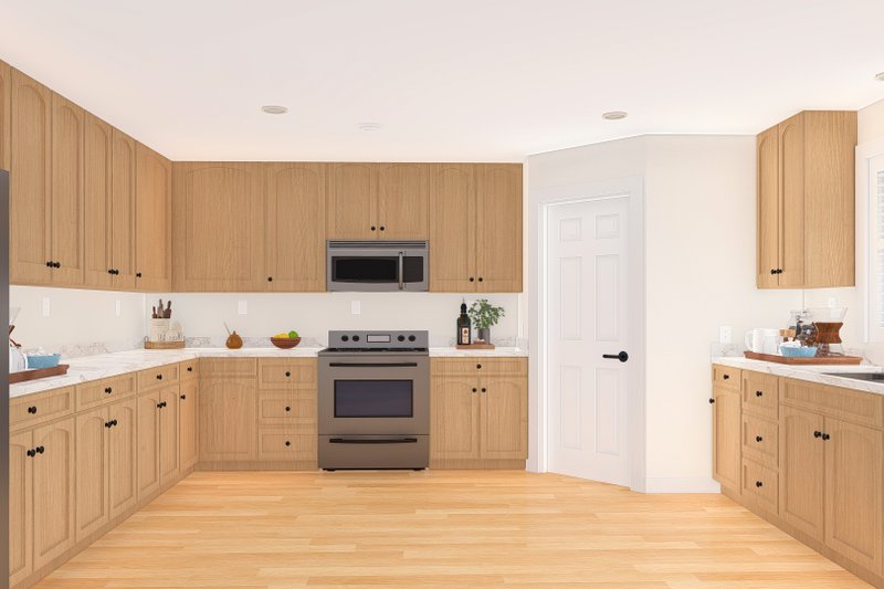 House Blueprint - Interior - Kitchen for Ranch House Plan #1060-31 - 3 bed, 2 bath