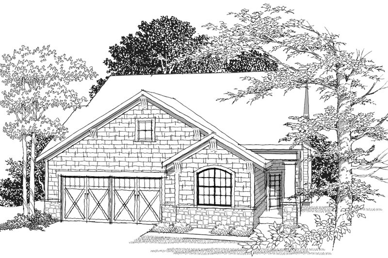 Architectural House Design - Photo for Craftsman House Plan #70-1027 - 2 bed, 2 bath