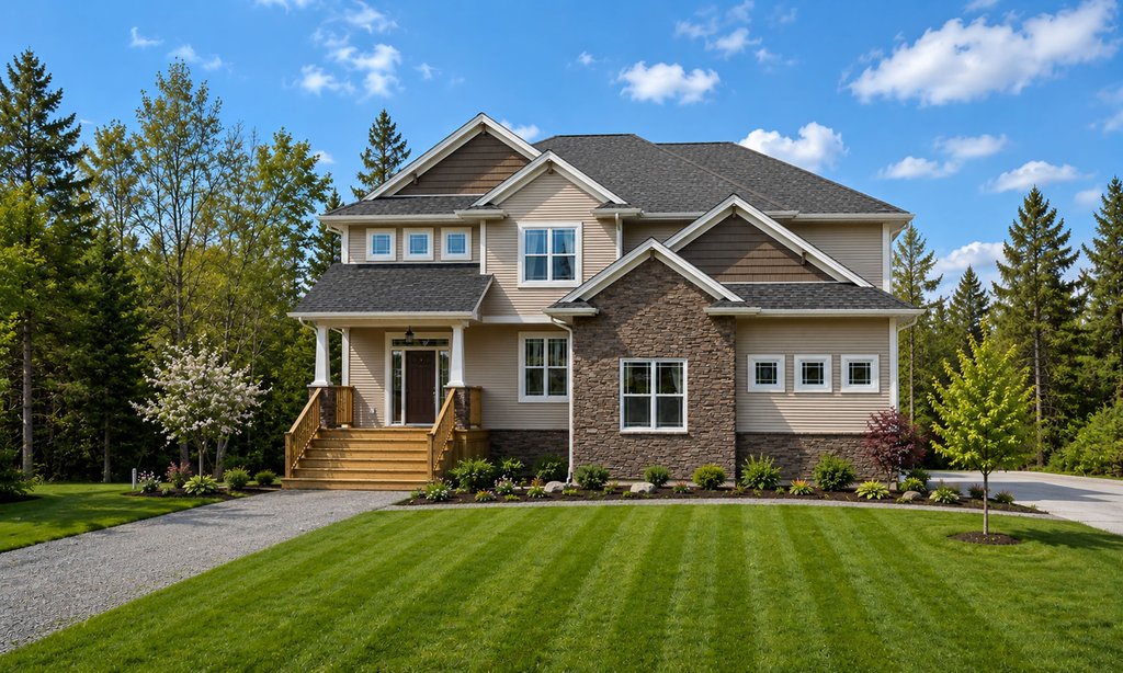 Exterior - Front Elevation 2 for Bungalow House Plan #20-2094 - 4 bed, 2.5 bath