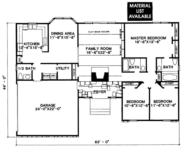 Floor Plan - Main Floor Plan #10-142