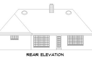 Exterior - Rear Elevation for Traditional House Plan #424-283 - 3 bed, 2 bath