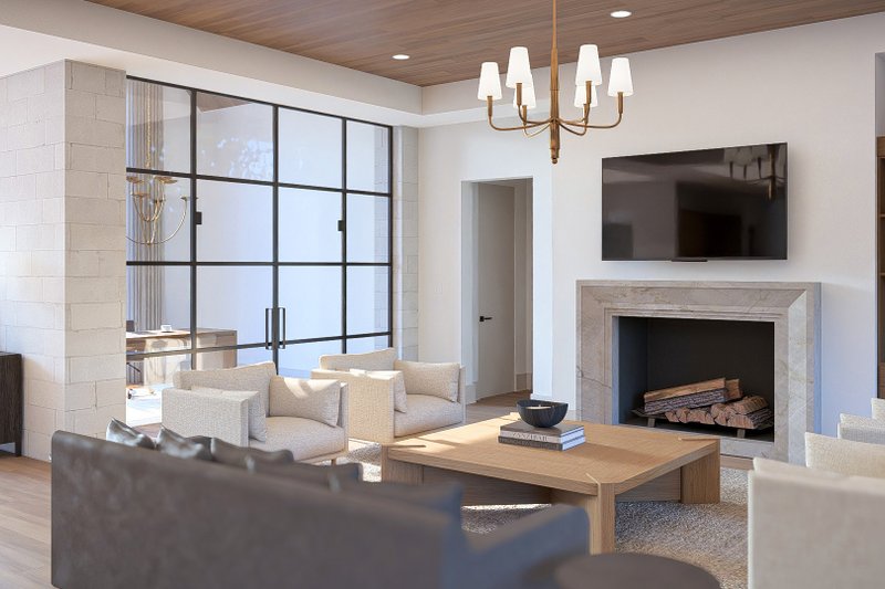 Architectural House Design - Interior - Family Room 1 for Contemporary House Plan #455-798 - 3 bed, 2.5 bath