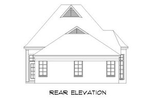 Exterior - Rear Elevation for European House Plan #424-119 - 3 bed, 2 bath