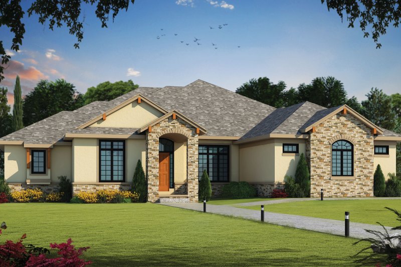 Traditional Style House Plan - 4 Beds 4.5 Baths 6782 Sq/Ft Plan #20-2530