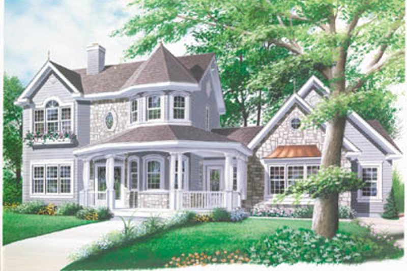 Victorian Style House Plan - 4 Beds 3.5 Baths 2265 Sq/Ft Plan #23-2017