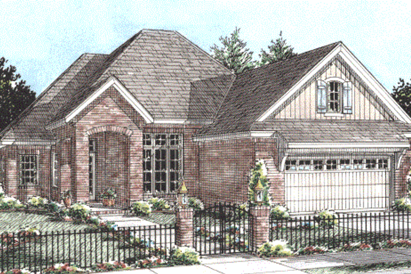 Home Plan - Traditional Exterior - Front Elevation Plan #20-1586