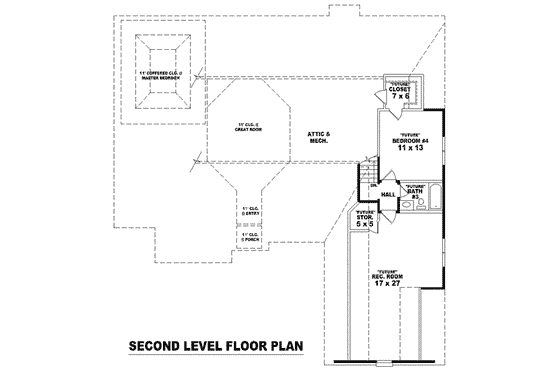 Floor Plan - Other Floor for European House Plan #81-1571 - 3 bed, 2 bath