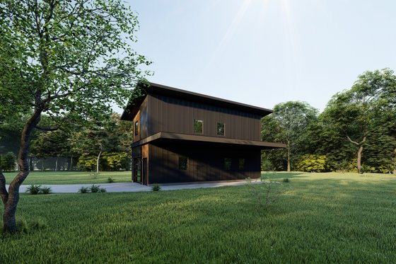 Exterior - Other Elevation 2 for Contemporary House Plan #1092-10 - 2 bed, 1.5 bath