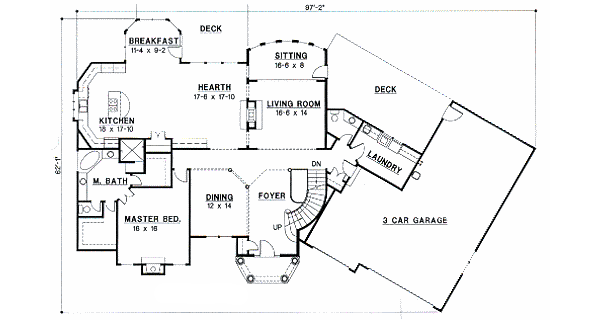 Modern Floor Plan - Main Floor Plan #67-301