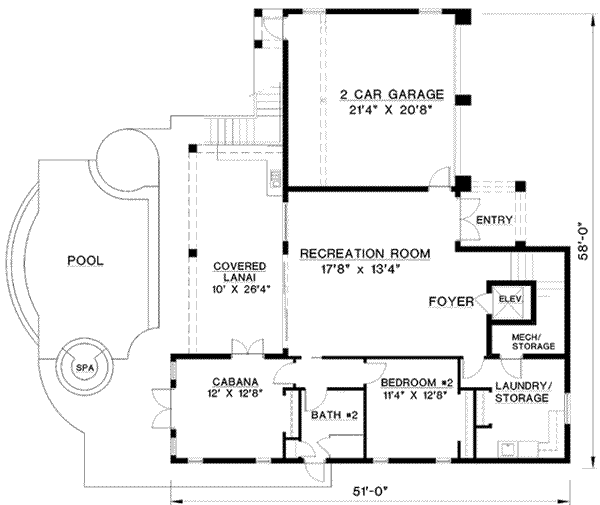 European Floor Plan - Main Floor Plan #27-254