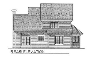 Exterior - Rear Elevation for Country House Plan #70-267 - 3 bed, 2.5 bath