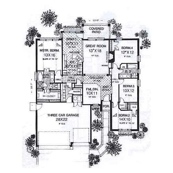Traditional Floor Plan - Main Floor Plan #310-914