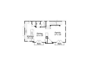 Floor Plan - Upper Floor for European House Plan #411-678 - 3 bed, 2.5 bath