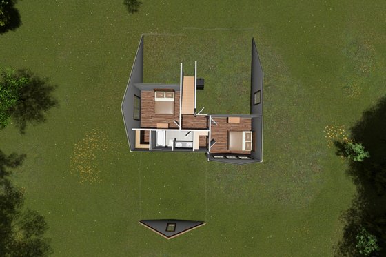 Floor Plan - Upper Floor for Cottage House Plan #513-11 - 3 bed, 2.5 bath