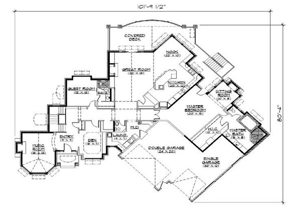 Dream House Plan - European Floor Plan - Main Floor Plan #5-333