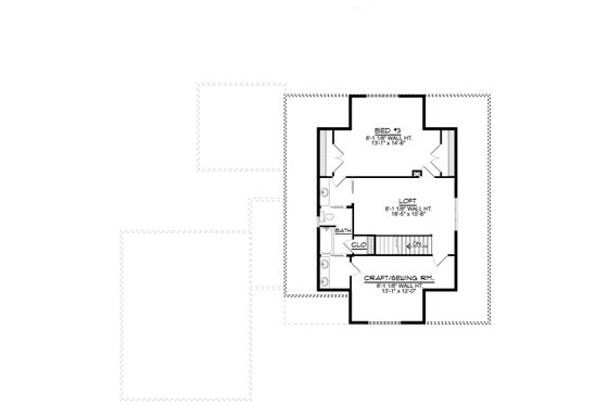 Floor Plan - Upper Floor for Beach House Plan #1064-128 - 3 bed, 3 bath