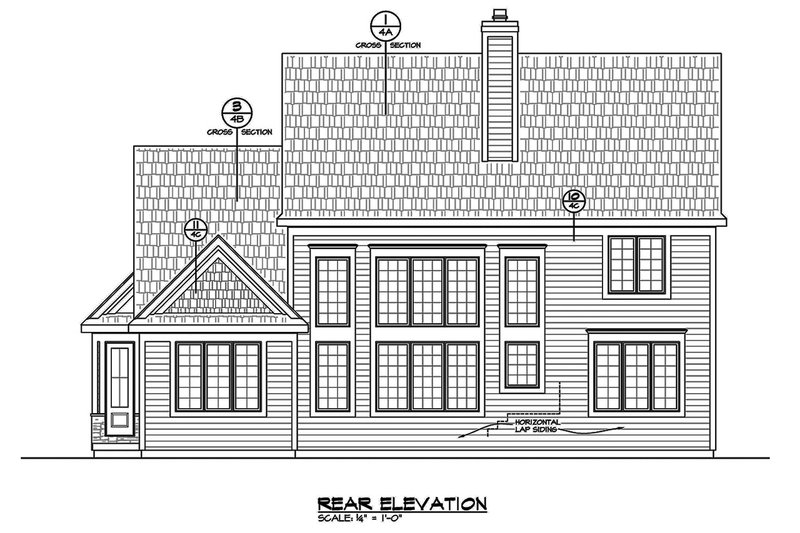 Dream House Plan - Exterior - Rear Elevation for Traditional House Plan #20-2287 - 4 bed, 2.5 bath
