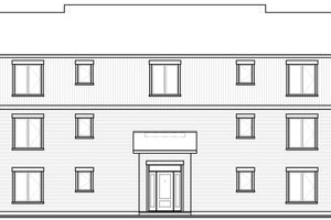 Exterior - Rear Elevation for Traditional House Plan #23-777 - 2 bed, 1 bath