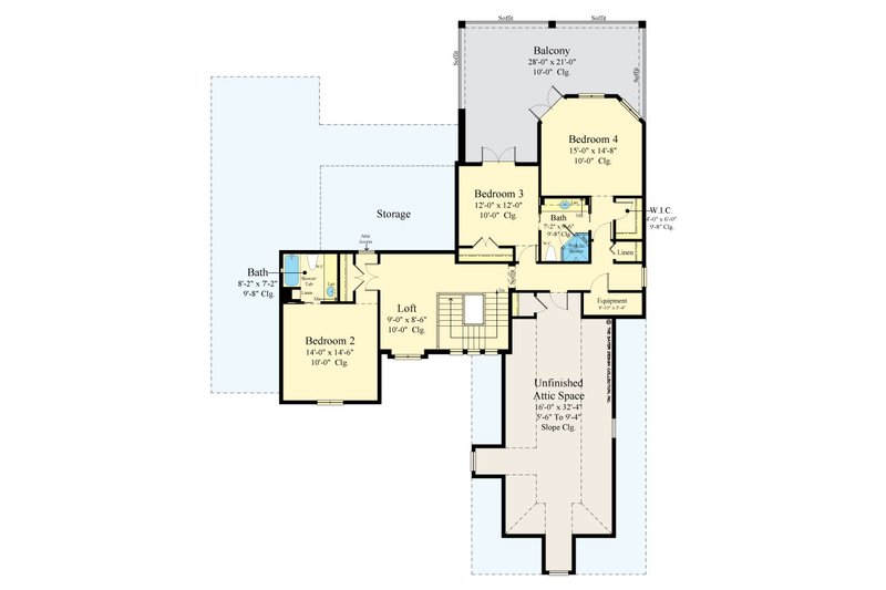 Dream House Plan - Floor Plan - Upper Floor for European House Plan #930-517 - 4 bed, 3.5 bath