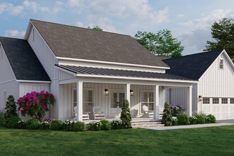 House Design - Exterior - Front Elevation 3 for Farmhouse House Plan #923-386 - 4 bed, 3 bath