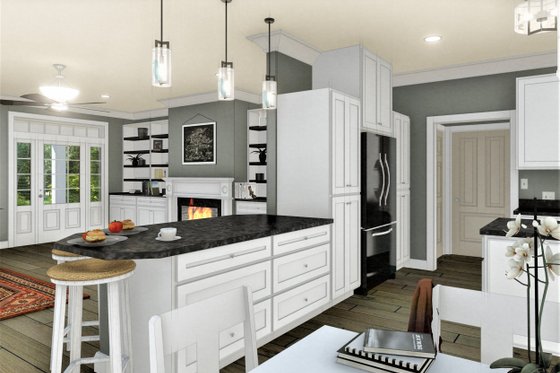 Interior - Kitchen for Traditional House Plan #44-236 - 3 bed, 2 bath