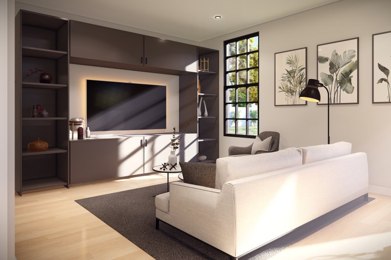 House Plan Design - Interior - Family Room 1 for Country House Plan #1110-3 - 3 bed, 2 bath