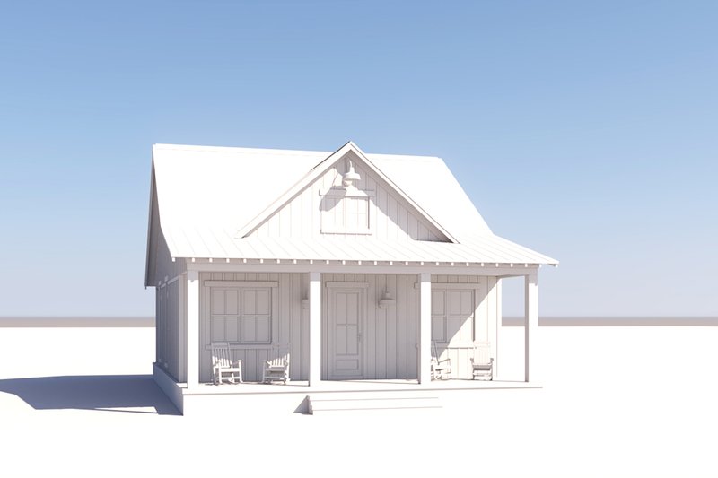 House Design - Exterior - Front Elevation 5 for Farmhouse House Plan #430-277 - 2 bed, 1 bath