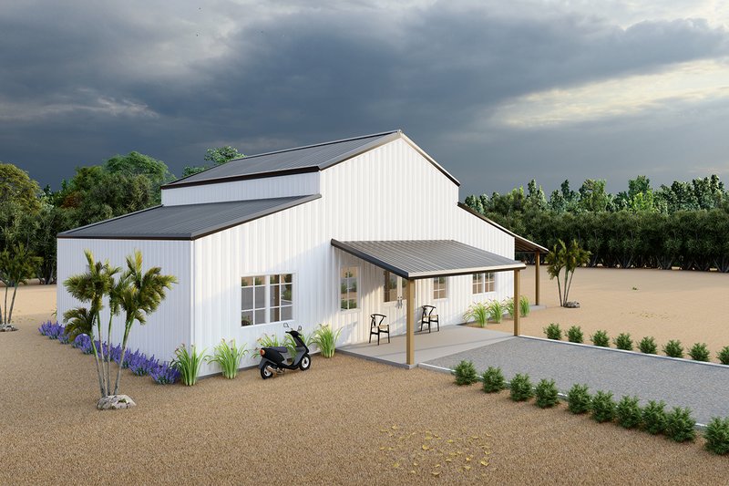 Dream House Plan - Exterior - Other Elevation 6 for Barndominium House Plan #1107-16 - 2 bed, 2 bath