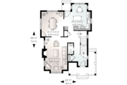 European Style House Plan - 3 Beds 2.5 Baths 1603 Sq/Ft Plan #23-550 