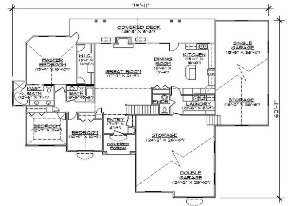 House Plan Design - Traditional Floor Plan - Main Floor Plan #5-342