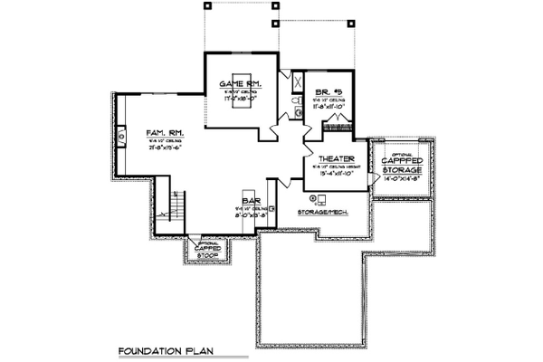 Home Plan - Modern Floor Plan - Lower Floor Plan #70-1559