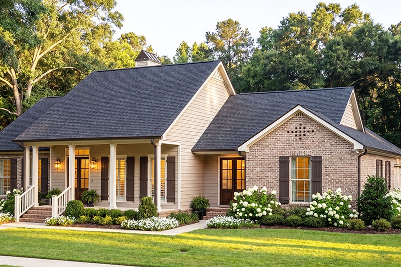 Home Plan - Exterior - Front Elevation 2 for Southern House Plan #406-173 - 3 bed, 2 bath