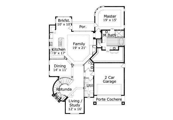 European Floor Plan - Main Floor Plan #411-439