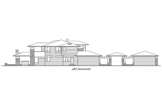 Exterior - Other Elevation 6 for Modern House Plan #132-221 - 4 bed, 4.5 bath