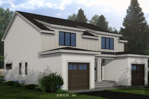 Exterior - Front Elevation 4 for Farmhouse House Plan #51-1312 - 2 bed, 2.5 bath