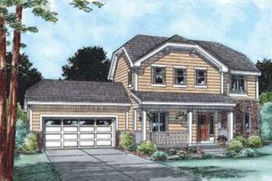 Exterior - Front Elevation 3 for Traditional House Plan #20-1777 - 4 bed, 4 bath