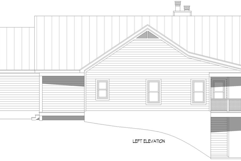 House Plan Design - Exterior - Other Elevation for Farmhouse House Plan #932-1049 - 2 bed, 2 bath