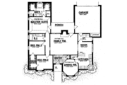 European Style House Plan - 3 Beds 2 Baths 1725 Sq/Ft Plan #40-307 
