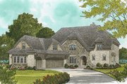 European Style House Plan - 4 Beds 3 Baths 4065 Sq/Ft Plan #413-110 