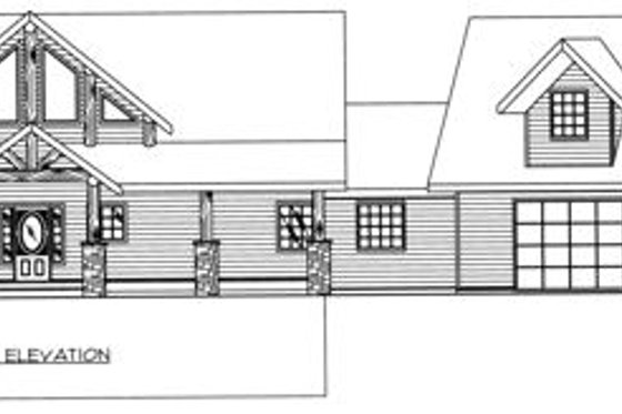 Exterior - Rear Elevation for Traditional House Plan #117-579 - 3 bed, 2.5 bath